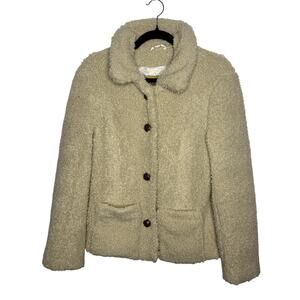 Up Country By Du Monde Sherpa Cream Jacket Size Large